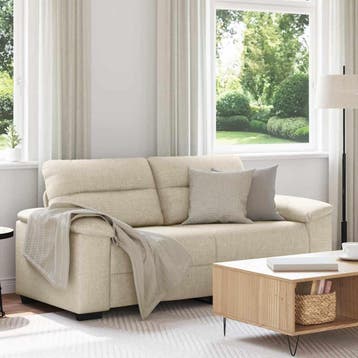 vidaXL 2-zitsbank 180x81x84 cm linnen, Verzenden, Minder dan 150 cm, Stof, Nieuw