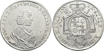 1/2 Konventionstaler, daalder (2/3 taler, daalder) 1770 A..., Verzenden