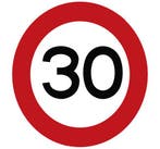 Premark thermoplastische markering, verbodsbord “30 km” -, Verzenden