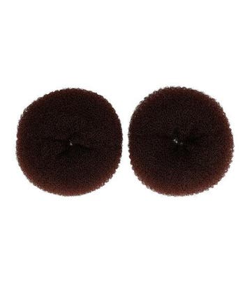 Haardonut 12cm – XL – Hulpmiddel voor Knot – Bruin – 2 Stuks, Nieuw