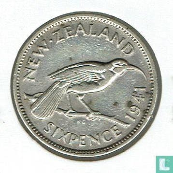 Nieuw-Zeeland 6 pence 1941, Postzegels en Munten, Munten | Oceanië, Verzenden, Losse munt, Goud