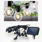 Solar prikkabel Chain met 10 warm witte led filament lampen, Kunststof, Verzenden, Minder dan 50 watt, Overige typen