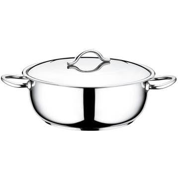 GGM Gastro | Steelpan - RVS - 16 liter - Ø 400mm - Hoogte: |, Verzenden, Nieuw in verpakking, RVS Meubilair