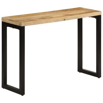 vidaXL Wandtafel 110x35x76 cm massief ruw mangohout, Verzenden, Nieuw, 60 cm of meer
