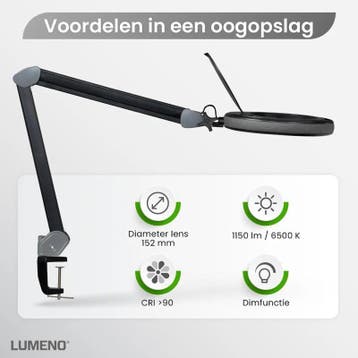 Loeplamp-152mm LENS-5 dioptrie-80LED, Ophalen of Verzenden, Nieuw, Loeplamp