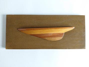 Halfmodel - Demi coque décorative en bois, 35 cm, Nieuw