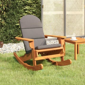 Houten Schommelstoel met Kussens | Tweedekansje | OP=OP, Tuin en Terras, Ophalen of Verzenden, Zo goed als nieuw, Hout