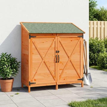 vidaXL Tuinschuur Bruin 106 x 56 x 113,5 cm Massief, Verzenden, Nieuw