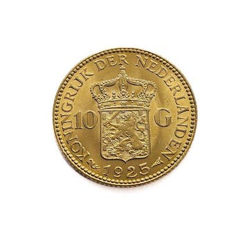 Nederland. Wilhelmina. 10 Gulden 1925 (A-versie) Parels