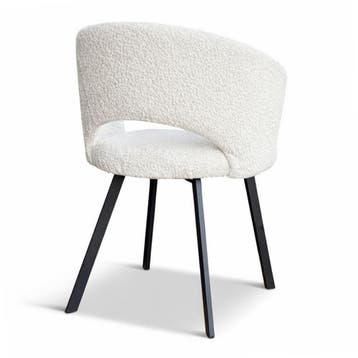 Eetkamerstoel Luna Bouclé Naturel, Huis en Inrichting, Stoelen, Ophalen of Verzenden, Nieuw