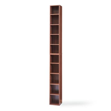 CD rek Tynset met 10 open vakken 187x20x17 cm walnootkleurig, Verzenden, Nieuw