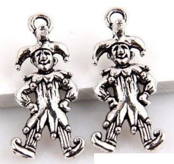 10 x Metalen 3D bedel Paljas clown Nar, antiek zilver kle..., Ophalen of Verzenden, Nieuw, Kraal