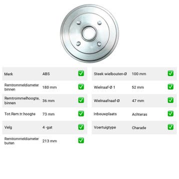 Remtrommel Achteras Daihatsu Valera – AutopartsOnline.nl, Verzenden, Nieuw, Daihatsu