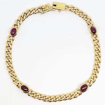 Armring - 18 karaat Geel goud - 2.92ct. tw. Robijn