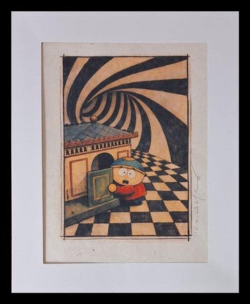 Emma Wildfang - Eric Cartman with Märklin restroom No. 2595-, Antiek en Kunst