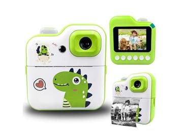Veiling - iTeck Dino Kindercamera met instant Printer, Nieuw