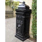 Engelse Kolom brievenbus XL Zwart Brievenbussen moderne, Ophalen of Verzenden, Nieuw, Aluminium, Staande brievenbus