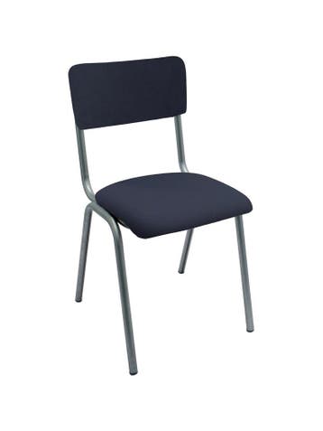 Stoel Old School - Stapelbaar - Vintage Metal - Donkerblauw, Verzenden, Nieuw in verpakking