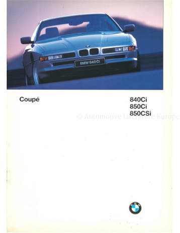 1996 BMW 8 SERIE BROCHURE DUITS, Nieuw, BMW, Author