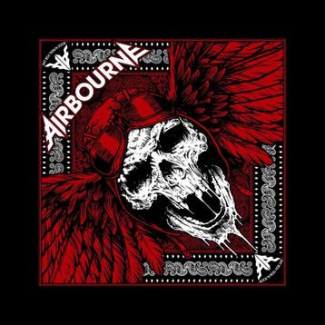 Airbourne - Red Skull - Bandana officiële merchandise, Ophalen of Verzenden, Nieuw, Kleding