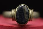 Renaissance - Blue Stone Decoratieve zilveren ring - 2.4 cm