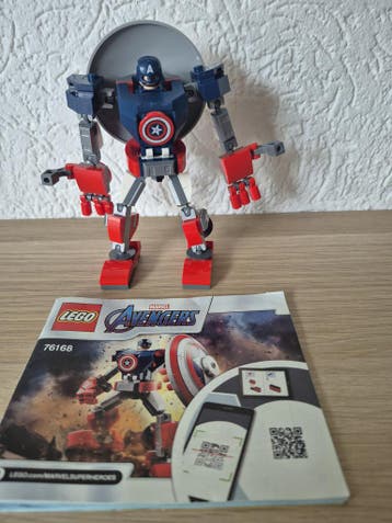 LEGO Marvel Avengers Captain America Mechapantser 76168, Zo goed als nieuw, Complete set, Lego