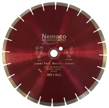 Nemaco diamantzaagblad beton 350 x 25,4 mm extra stil, Ophalen of Verzenden, Overige typen