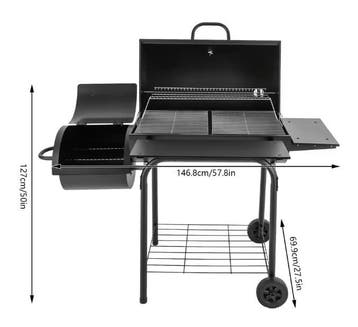 Houtskoolgrills Barbecueroker familieformaat met bijzettafel, Tuin en Terras, Barbecue-accessoires, Verzenden, Nieuw
