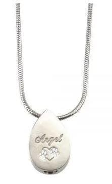 Assieraad, ashanger traan dierenpoot Angel, Nieuw, Zilver, Overige materialen, Kruis of Symbool