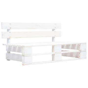 vidaXL Tuinbank pallet hout wit, Tuin en Terras, Tuinbanken, Verzenden, Nieuw