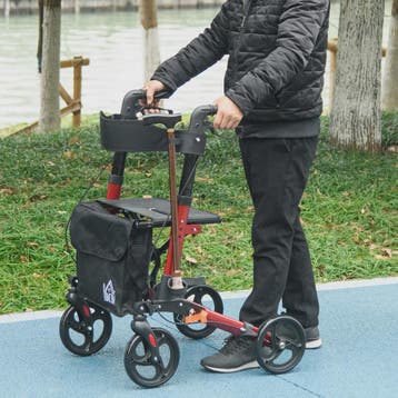 Opvouwbare Aluminium Rollator met 4 Wielen, Verstelbare Hoog, Verzenden, Nieuw