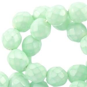 10 x Tsjechische kralen facet DQ pastel 8mm Ambrosia gree..., Ophalen of Verzenden, Nieuw, Kraal