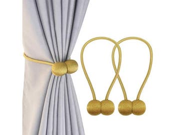 Veiling - Gordijnmagneten - set van 2 - goud, Huis en Inrichting, Nieuw