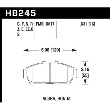 Hawk 94-01 Acura Integra (excl Type R)  Blue 9012 Race Front, Ophalen of Verzenden, Nieuw