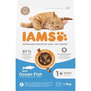 IAMS Kat Adult Oceaanvis 1,5 kg, Verzenden, Nieuw
