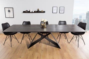 Uitschuifbare eettafel PROMETHEUS 180-220-260cm lava, Ophalen of Verzenden, Nieuw