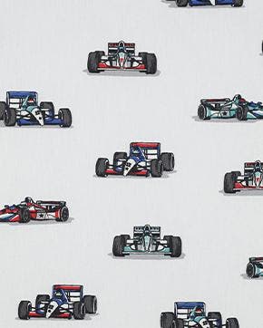 Poplin Katoen Formule 1 Wit, Nieuw, Wit