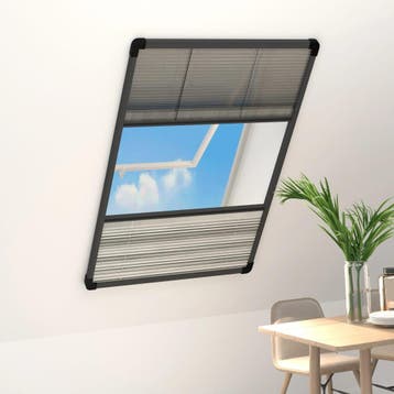 vidaXL Raamhor plissé met verduistering 80x160 cm aluminium, Huis en Inrichting, Stoffering | Gordijnen en Lamellen, Verzenden