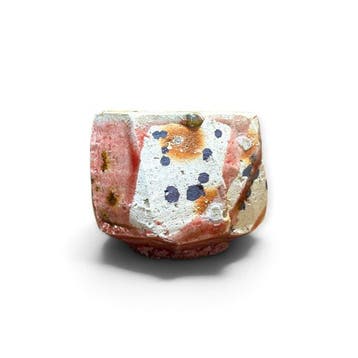 Ryuji Hodaka – Hedendaagse chawan theebol met roze-wit