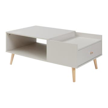 Salontafel Hallevil 106x59x44 cm wit [en.casa], Huis en Inrichting, Tafels | Salontafels, Verzenden, Nieuw