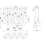 LED Hanglamp - Hangverlichting - Trion Lidia - E14 Fitting -, Ophalen of Verzenden, Nieuw, Metaal
