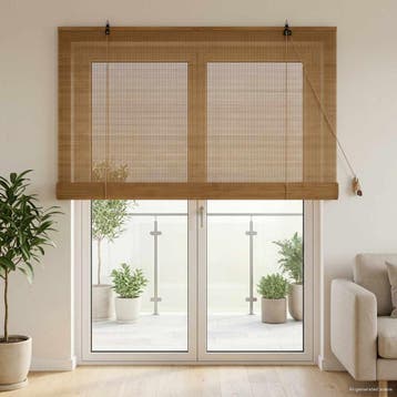 vidaXL Rolgordijn Bruin 150 x 220 cm Bamboe, Verzenden, Nieuw, Bruin