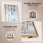 2dekans | Coast Spiegel - Rechthoek - 160 x 40 cm - Goud, Huis en Inrichting, Woonaccessoires | Spiegels, Ophalen of Verzenden