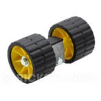 Rollenset 2 kunststof rollen 75x120 geel/zwart op, Ophalen of Verzenden, Nieuw