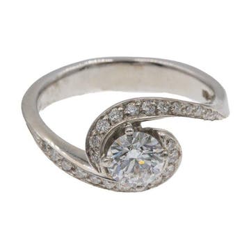 Verlovingsring - 18 karaat Witgoud - 0.66ct. tw. Diamant