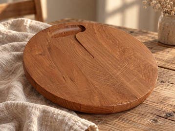Nissen Denmark - Serveerschaal - Teak - Deense design-teak, Antiek en Kunst