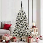 vidaXL Kunstkerstboom met 300 LED Groen en Wit 180 cm PVC en, Diversen, Kerst, Verzenden, Nieuw