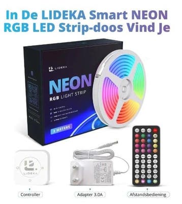 Lideka® - RGB Neon LED Strip 3m Dream Color met App Control, Ophalen of Verzenden, Nieuw