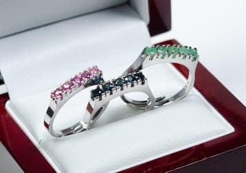 Zonder minimumprijs - 3-delige sieradenset - 835 zilver -