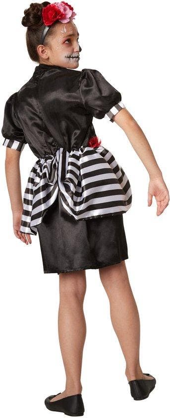 2dekans | Dressforfun Griezelige skeletdame 104 (3-4j) -, Dressforfun, Ophalen of Verzenden, Zo goed als nieuw